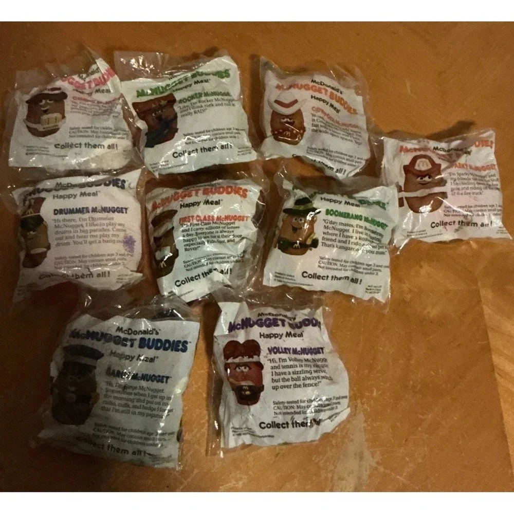 Vintage 1988 McDonald's McNugget Buddies Happy Meal Toys‎ Lot of 9 Sealed